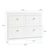 SoBuy FSR64-W+FSR79-W, Shoe Bench + Shoe Cabinet With Flip Drawers, 24cm Depth White Hallway Set