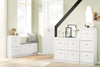 SoBuy FSR64-W+FSR78-W, Shoe Bench + Shoe Cabinet With Flip Drawers, 24cm Depth White Hallway Set