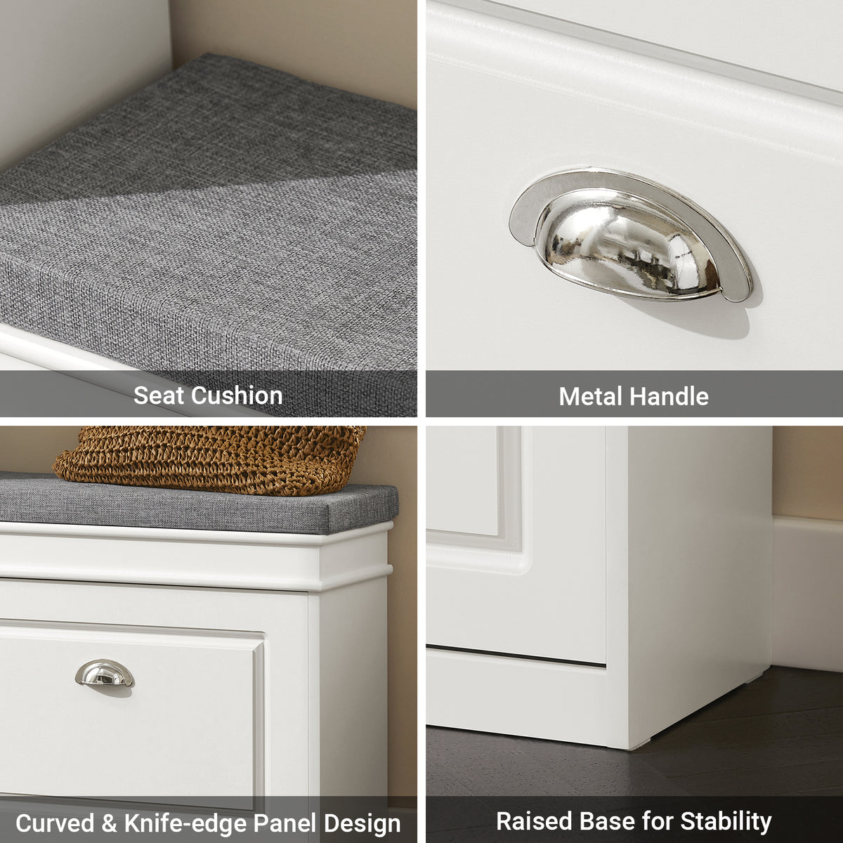 Comes with a grey seat cushion that’s removable and comfortable.