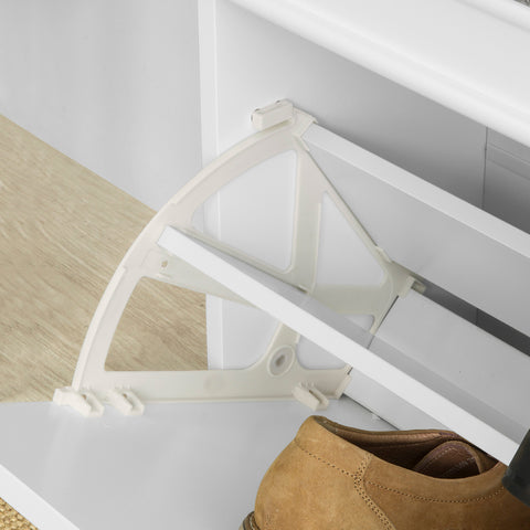 SoBuy FSR82-L-W, Hallway Shoe Bench Shoe Rack Shoe Cabinet with Flip-drawer and Seat Cushion