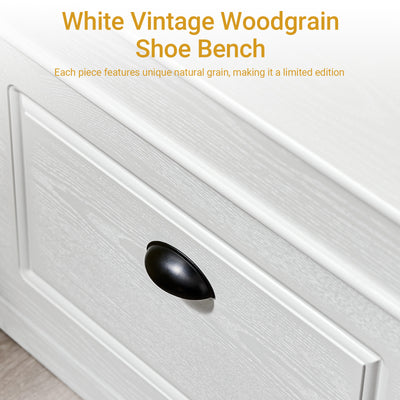 SoBuy FSR82-L-WG push-to-open drawer mechanism detail – hidden drawer under seat cushion for shoe care accessories