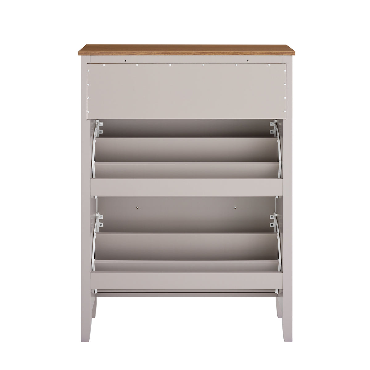 SoBuy FSR89-KA, Slim Shoe Storage Cabinet for Hallway – Wooden Shoe Rack Cabinet with Drawer and 2 Flip Drawers, Holds 12 Pairs – Easy Assembly, 80x25x108 cm, Light Brown