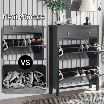 SoBuy FSR89-SCH top accessory drawer with safety stopper – keys and small essentials storage