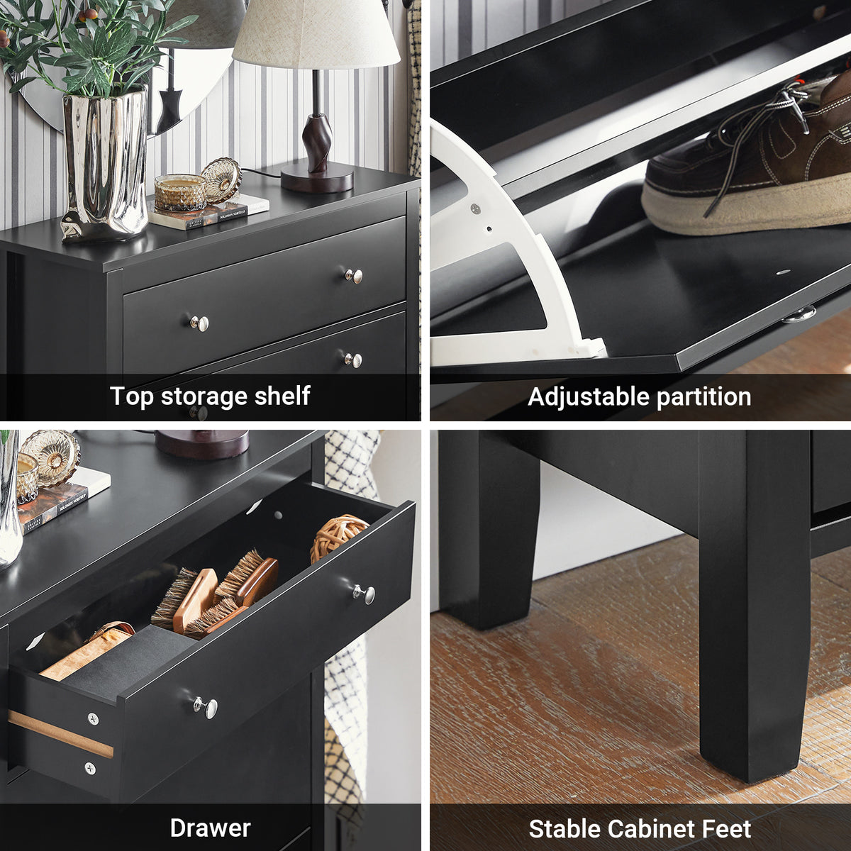 SoBuy FSR89-SCH flat top surface used as display area for keys and decorations