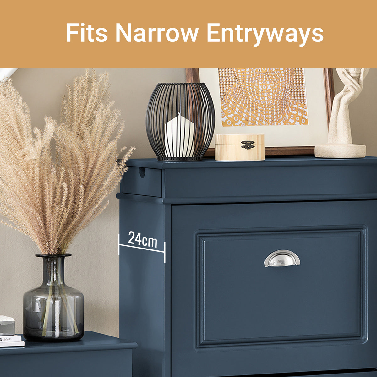 At just 24cm deep and 53cm wide, the FSR94-B is built for the spaces most cabinets simply won't fit.