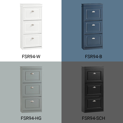 This shoe cabinet is available in four colors.