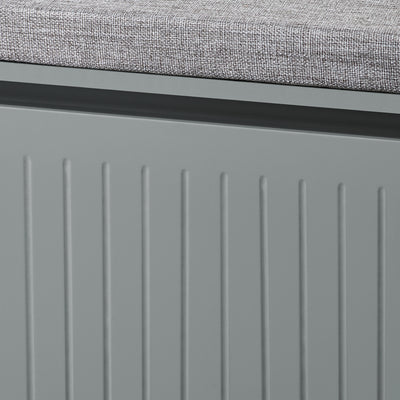 SoBuy FSR98-L-HG, Hallway Shoe Bench Shoe Rack Shoe Cabinet with Seat Cushion and Flip-drawer, Grey