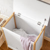 SoBuy FSS66-WN, Laundry Basket Laundry Bin Laundry Storage Box Hamper with Hinged Lid