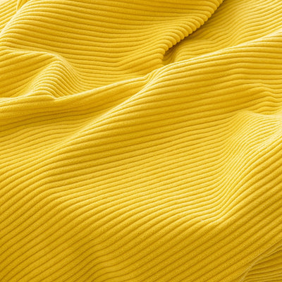 SoBuy FST100-Y, Cosy Yellow Corduroy Armchair with Ottoman, Curved Design, 110x125x65cm - view 8