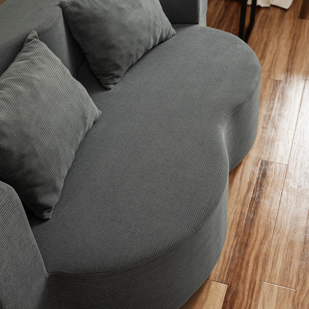 SoBuy FST101-DG, 2 Seater Sofa Bed with 2 Pillows, Fold Out Futon Couch for Small Spaces, Dark Grey, 177x107x32cm - view 5