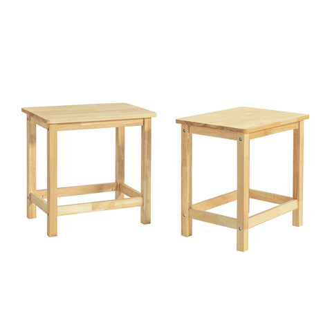 SoBuy FST91-Nx2, Set of 2 Rubber Wood Dining Stools Kitchen Stools Chairs Seat