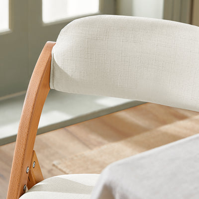 SoBuy FST92-W one-second fold mechanism detail – compact storage white folding chair