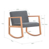 SoBuy FST93-HG, Rocking Chair Armchair Padded Accent Chair Leisure Relax Chair, Living Room Bedroom Rocking Chair