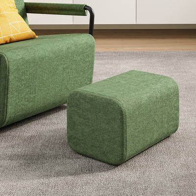 SoBuy FST99-SY, Fabric Armchair with Footstool, Reclining Seat, Dark Green, 59x74x78cm - view 7