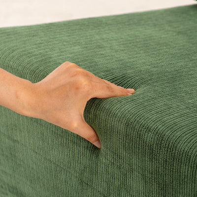 SoBuy FST99-SY, Fabric Armchair with Footstool, Reclining Seat, Dark Green, 59x74x78cm - view 9