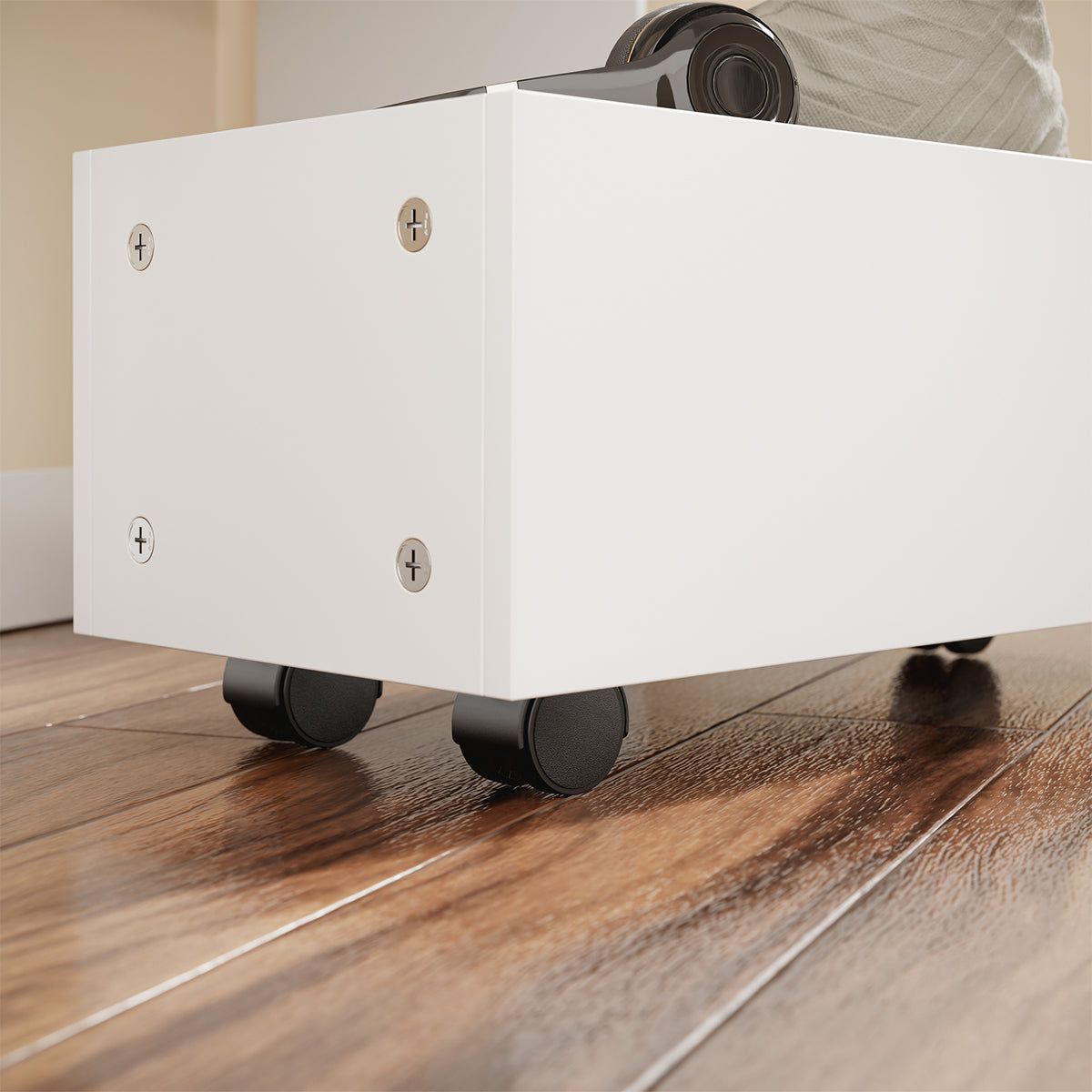 SoBuy FWT105-II-W, Children Folding Table Desk Children Desk with Mobile Storage Chest, White
