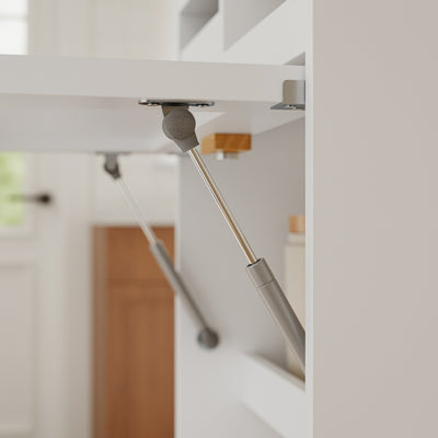 SoBuy FWT115-W, Freestanding Kitchen Island with Breakfast Bar, Drop Leaf, White, 65.3x199.5x120cm - view 8