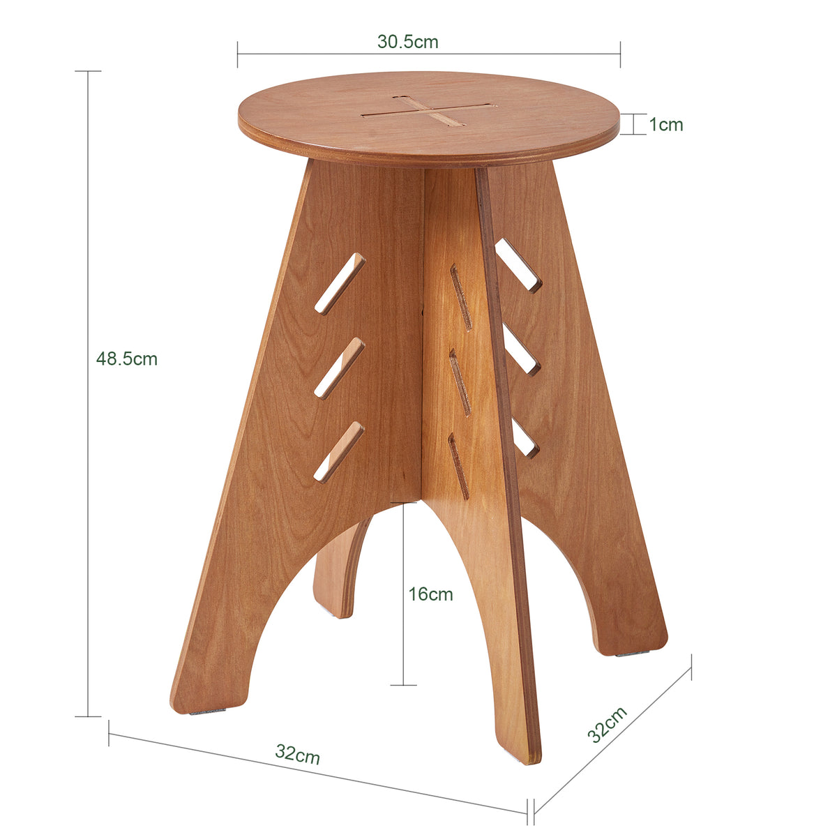 SoBuy HFBT01-K-BR, Round Side Table Coffee Table Sofa Side Table Bedside Table Nightstand in Mortise and Tenon Structure, H48.5 x Φ30.5cm, Brown, Brown