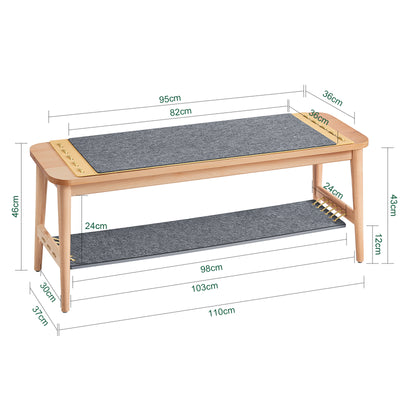 SoBuy HFSR01-N, Shoe Bench Shoe Storage Cabinet Hallway Bench Bed Bench, Wood