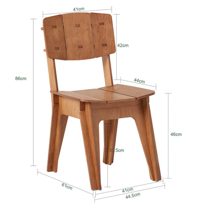 SoBuy HFST01-BR, Kitchen Chair Dining Chair Office Chair Desk Chair in Mortise and Tenon Structure, Brown