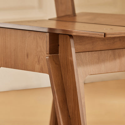 SoBuy HFST01-BR, Kitchen Chair Dining Chair Office Chair Desk Chair in Mortise and Tenon Structure, Brown