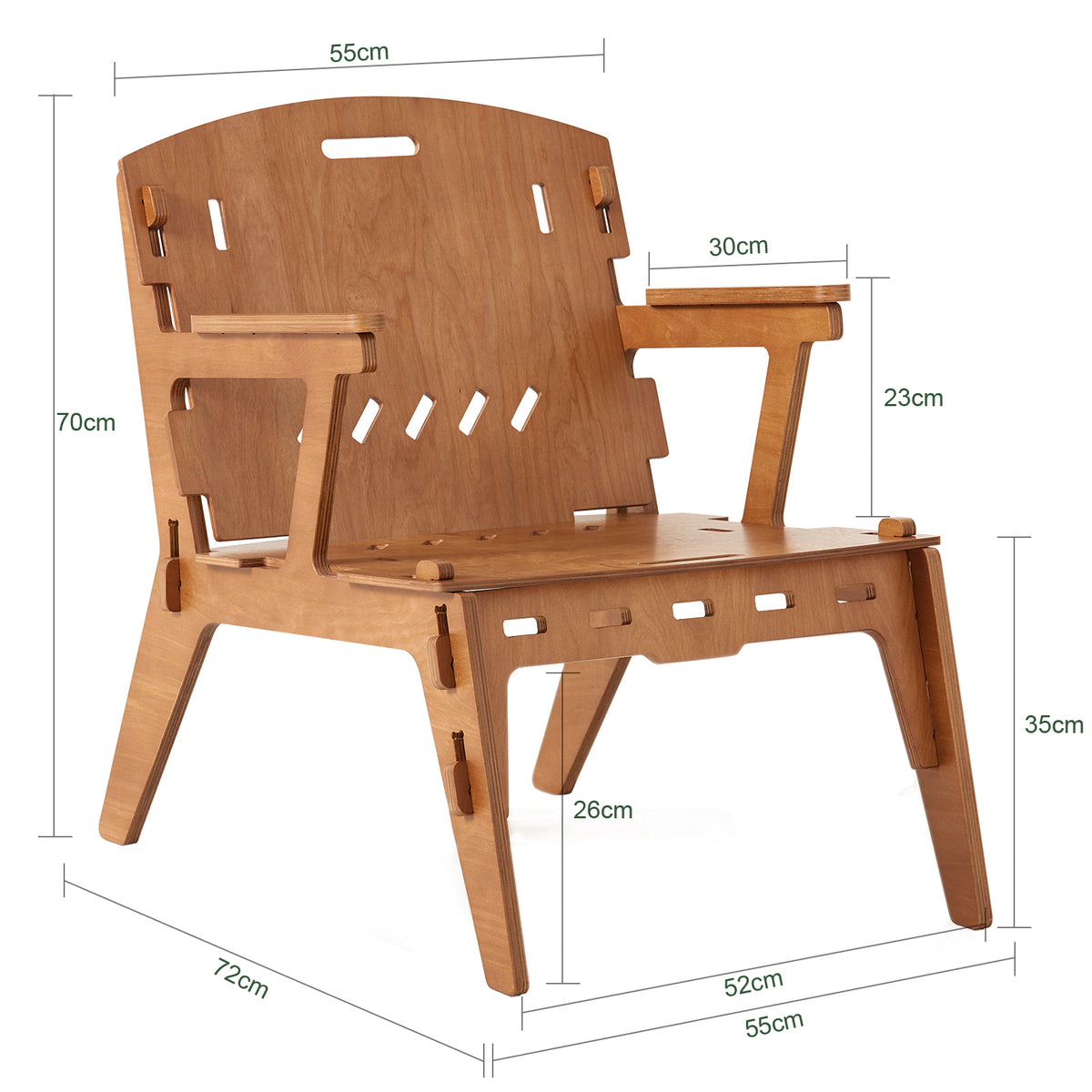 SoBuy HFST02-BR, Armchair Leisure Relax Chair Living Room Chair in Mortise and Tenon Structure, Brown