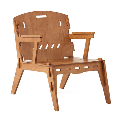 SoBuy HFST02-BR, Armchair Leisure Relax Chair Living Room Chair in Mortise and Tenon Structure, Brown