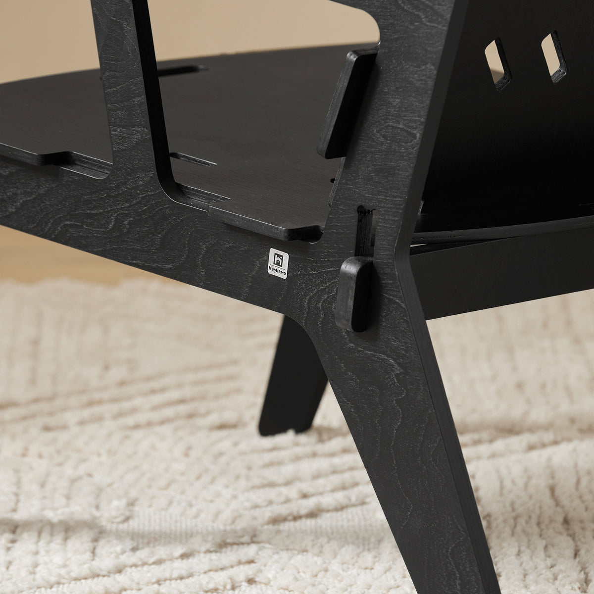 SoBuy HFST02-SCH, Armchair Leisure Relax Chair Living Room Chair in Mortise and Tenon Structure, Black