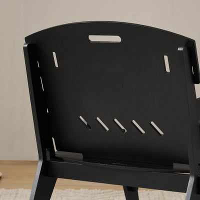 SoBuy HFST02-SCH, Armchair Leisure Relax Chair Living Room Chair in Mortise and Tenon Structure, Black