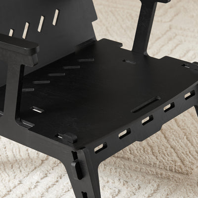 SoBuy HFST02-SCH, Armchair Leisure Relax Chair Living Room Chair in Mortise and Tenon Structure, Black