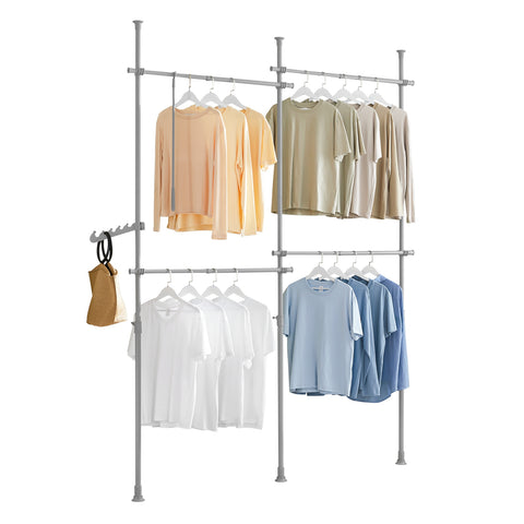 SoBuy KLS03-HG, Adjustable Wardrobe Organiser Clothes Storage Shelf System