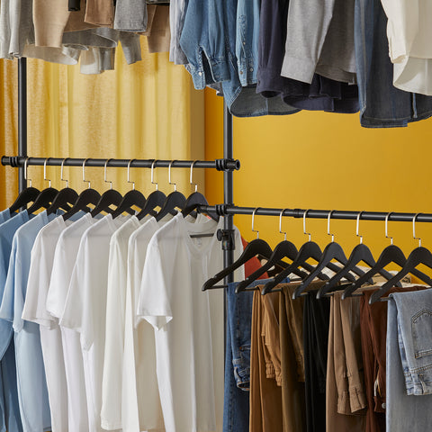SoBuy KLS03-SCH, Adjustable Wardrobe Organiser Clothes Storage Shelf System