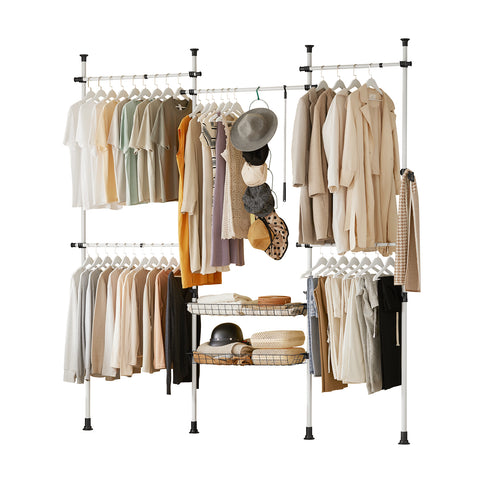 SoBuy KLS04, Adjustable Wardrobe Organiser Clothes Storage Shelf System