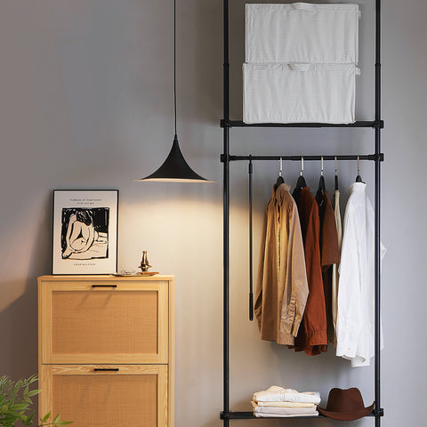 SoBuy KLS07-SCH, Adjustable Wardrobe Organiser Clothes Storage Shelf System