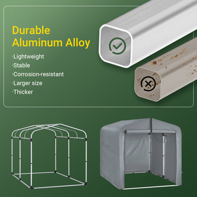 Pre-sale SoBuy KLS11-L-DG, Bike Storage Outdoor, Waterproof Bicycle Shelter, Outdoor Bike Storage Shed, Motorbike Storage Tent, Garden Shed for Bikes, Motorcycles, and Tools, Grey, 159x165x219 cm