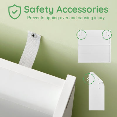 SoBuy KMB01-II-W, Children Kids Bookcase Storage Display Rack Organizer Holder, White