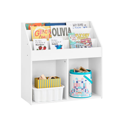 SoBuy KMB01-II-W, Children Kids Bookcase Storage Display Rack Organizer Holder, White