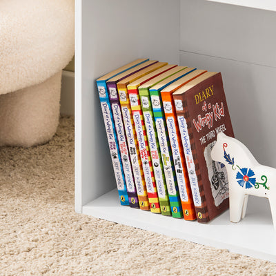 SoBuy KMB01-II-W, Children Kids Bookcase Storage Display Rack Organizer Holder, White