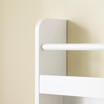 SoBuy KMB08-II-W, Kids Bookshelf Children's Bookcase 4 Tier Book Storage Rack, Wall Bookshelf Toy Storage Unit for Nursery or Playroom Kids Bedroom Furniture White 80x12x118cm