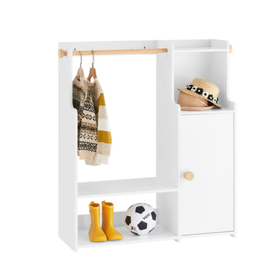 SoBuy KMB110-W, Children Kids Wardrobe Closet Children Clothes Rack with Hanging Rail, White