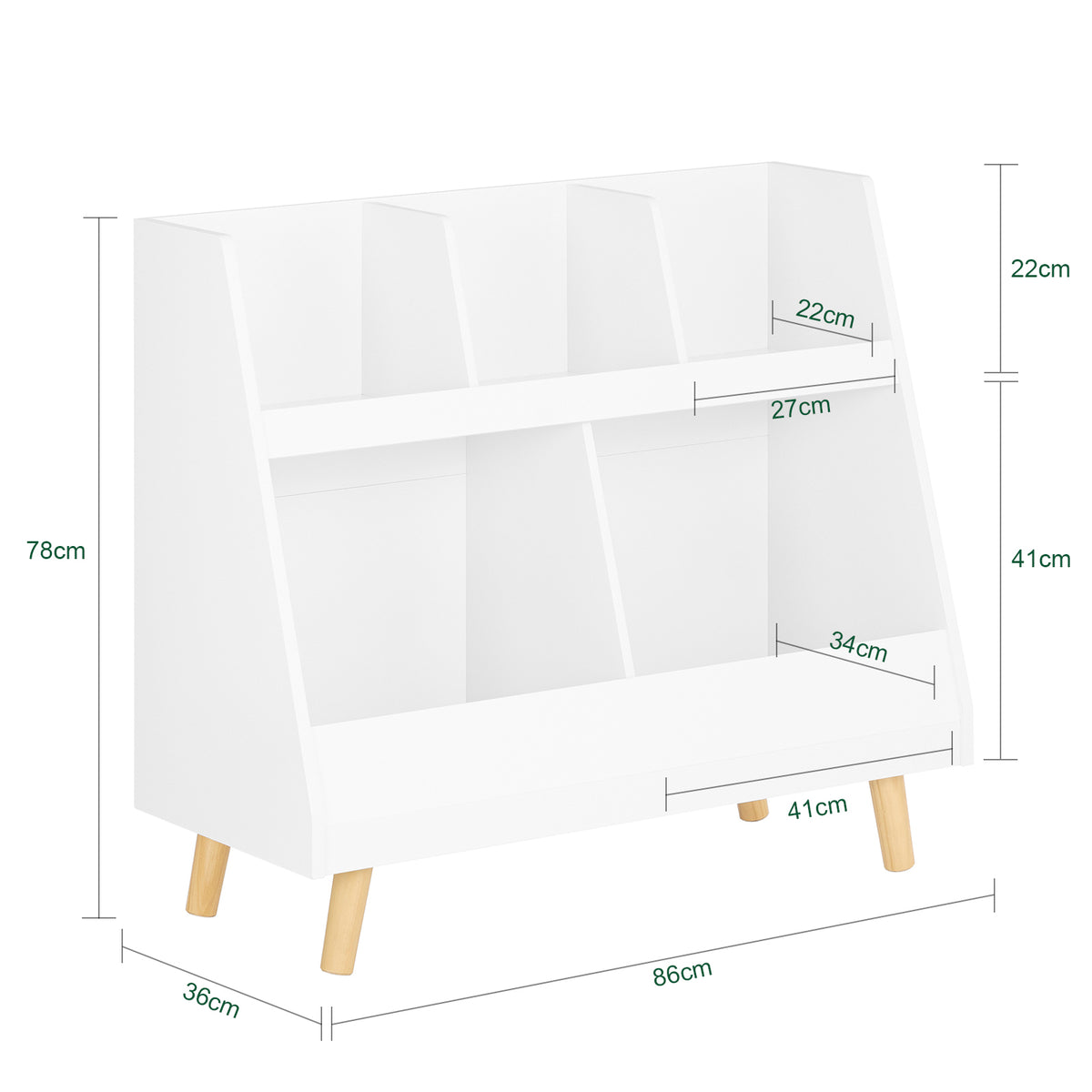 Pre-sale SoBuy KMB19-W, Children Kids Bookcase Storage Display Rack Organizer Holder, White-clearance