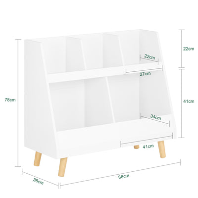 Pre-sale SoBuy KMB19-W, Children Kids Bookcase Storage Display Rack Organizer Holder, White-clearance