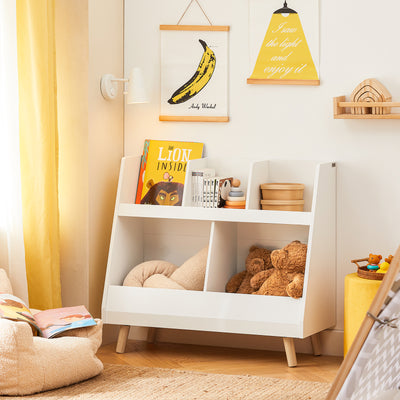 Pre-sale SoBuy KMB19-W, Children Kids Bookcase Storage Display Rack Organizer Holder, White-clearance