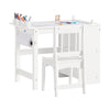 SoBuy KMB60-W, Children Desk and Chair Set with Storage Shelves for Drawing, Studying