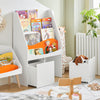 SoBuy KMB65-W, Children Kids Bookcase Book Shelf Toy Shelf Storage Display Shelf Rack Organize