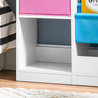 SoBuy KMB76-F, Children Kids Bookcase Book Shelf Toy Shelf Standing Storage Shelf, White