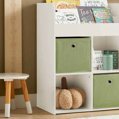 SoBuy KMB79-W, Children Kids Bookcase Book Shelf Toy Shelf Kids Storage Shelf, White