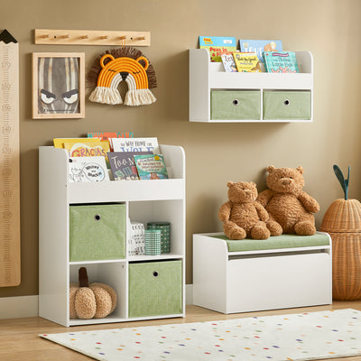 SoBuy KMB79-W, Children Kids Bookcase Book Shelf Toy Shelf Kids Storage Shelf, White