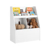 SoBuy KMB83-W, Children Kids Bookcase Book Shelf Toy Shelf Storage Shelf Organizer with Storage Chest on Wheels