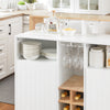 SoBuy KNL07-WN, Kitchen Island Sideboard Storage Cabinet Kitchen Breakfast Dining Bar Table